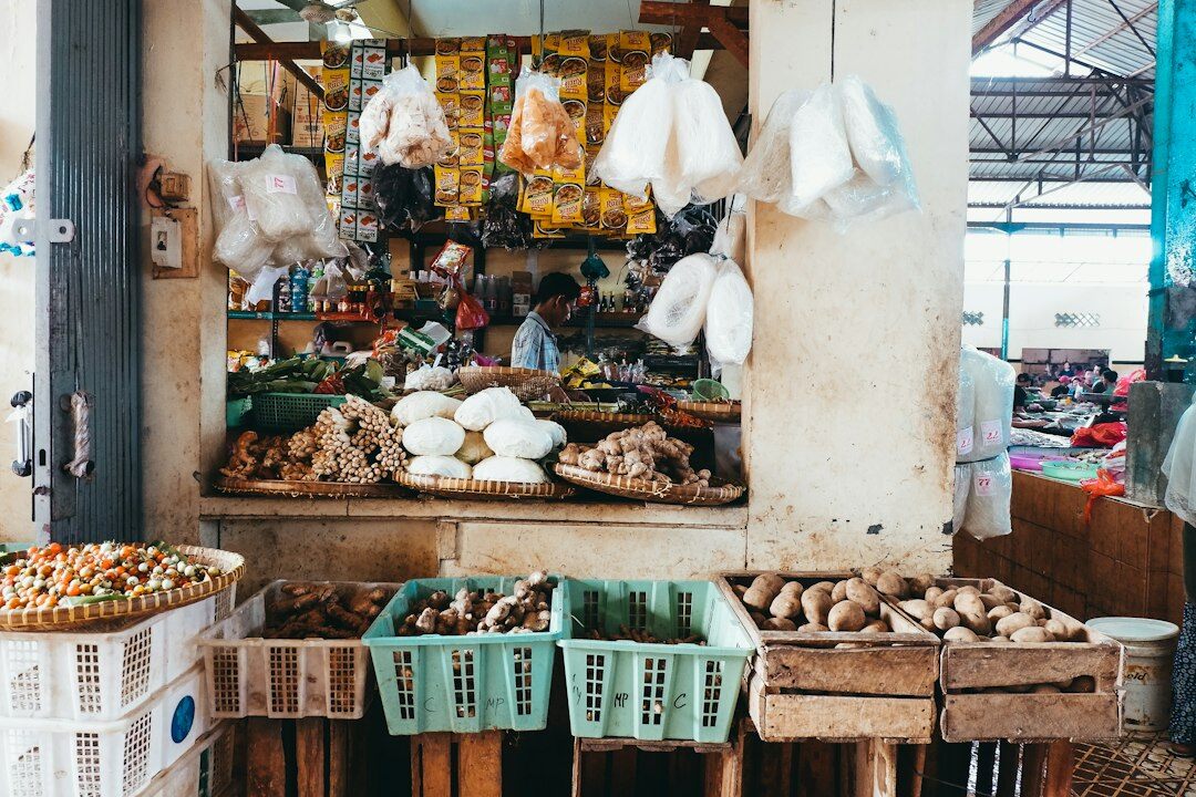 Vendor selling vegetables at a local Danish market